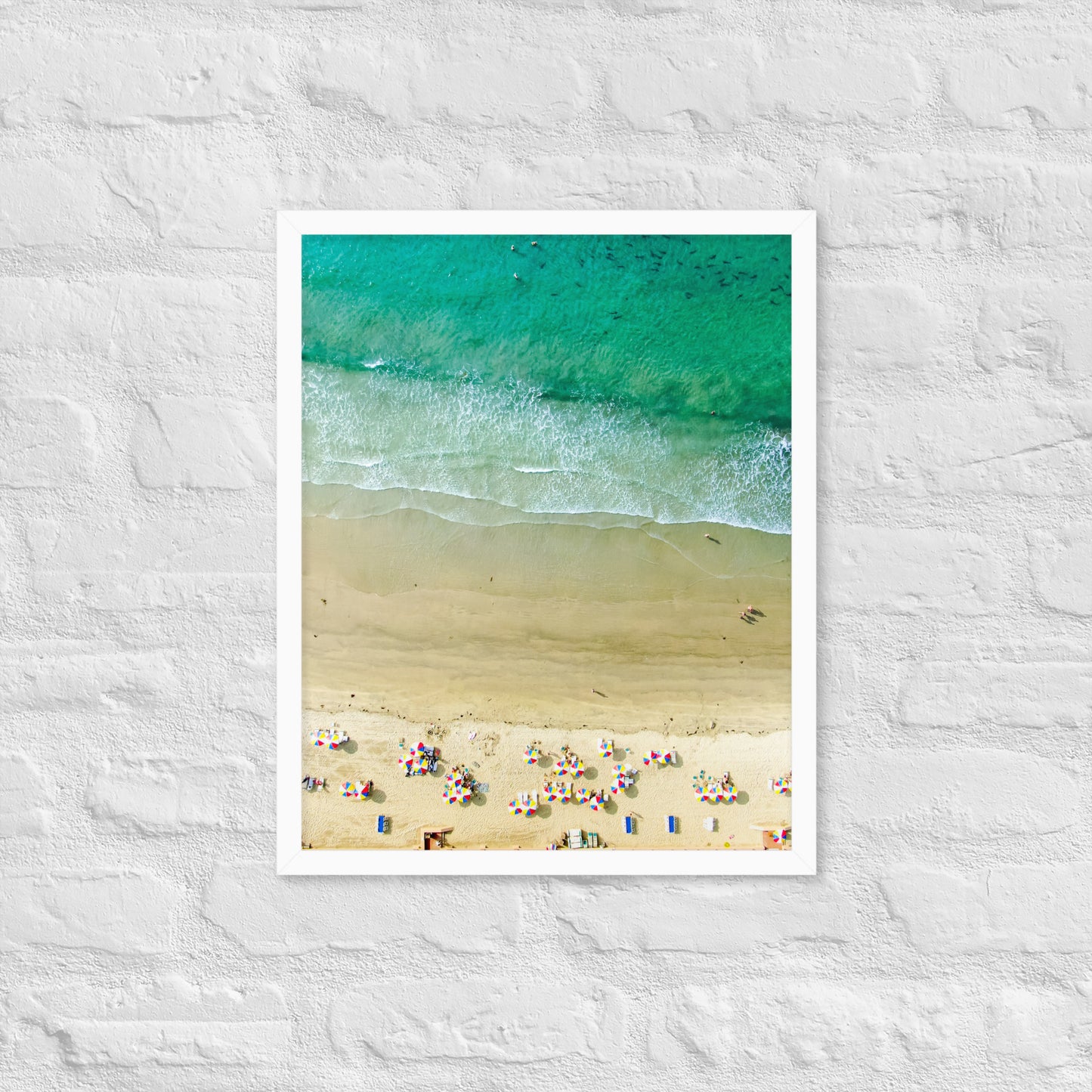 Beach Club & Leopard Sharks Framed poster