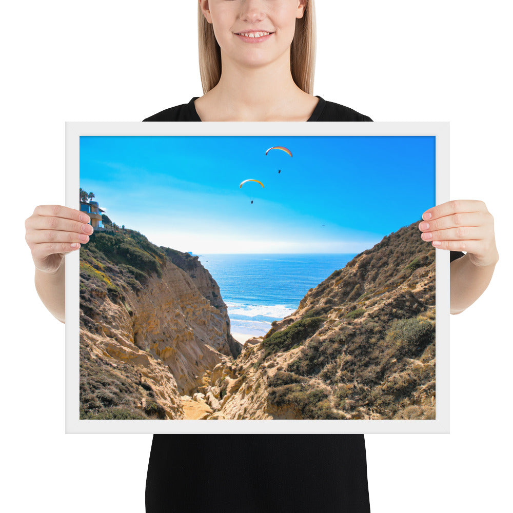 Ho Chi Minh Trail & Paragliders Framed poster