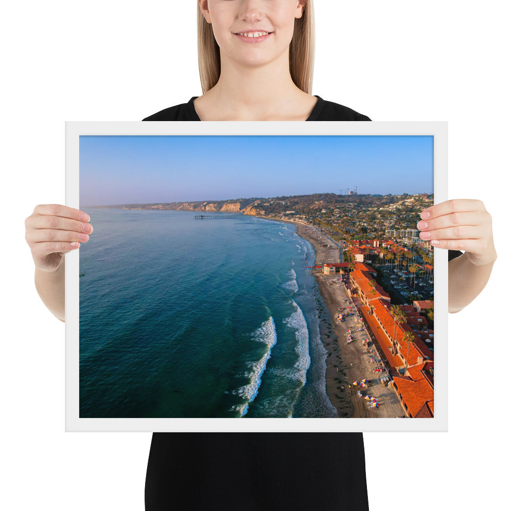 Beach Club Sunset framed poster