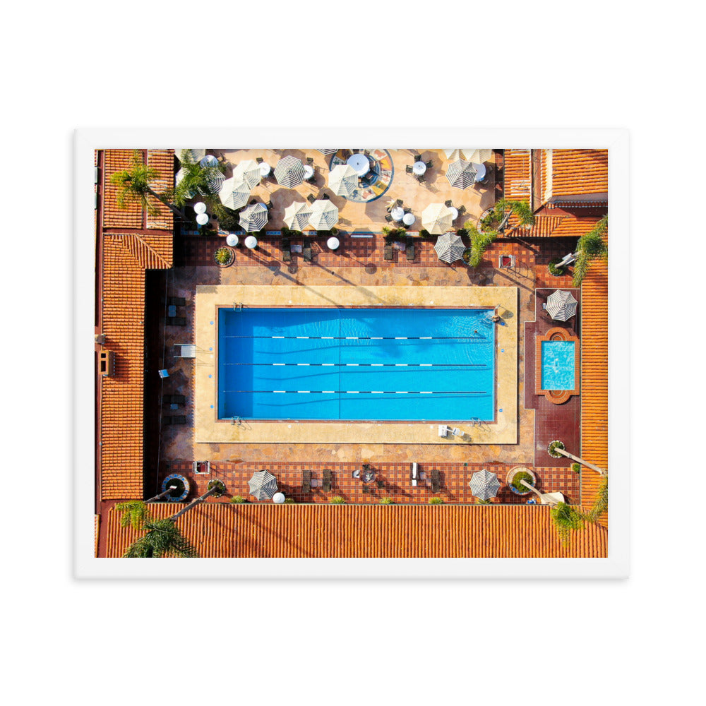 Beach club pool Framed poster