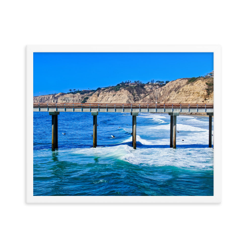 Scripps Pier Framed poster