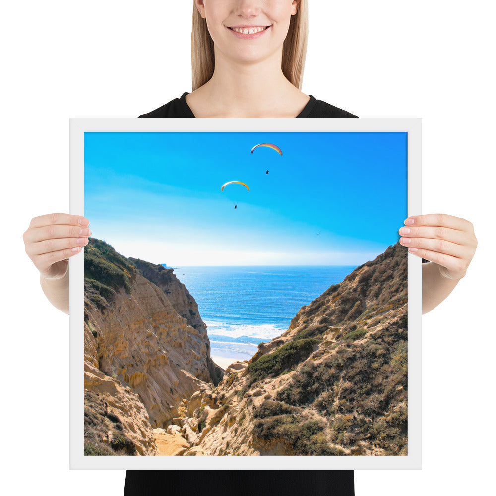 Ho Chi Minh Trail & Paragliders Framed poster