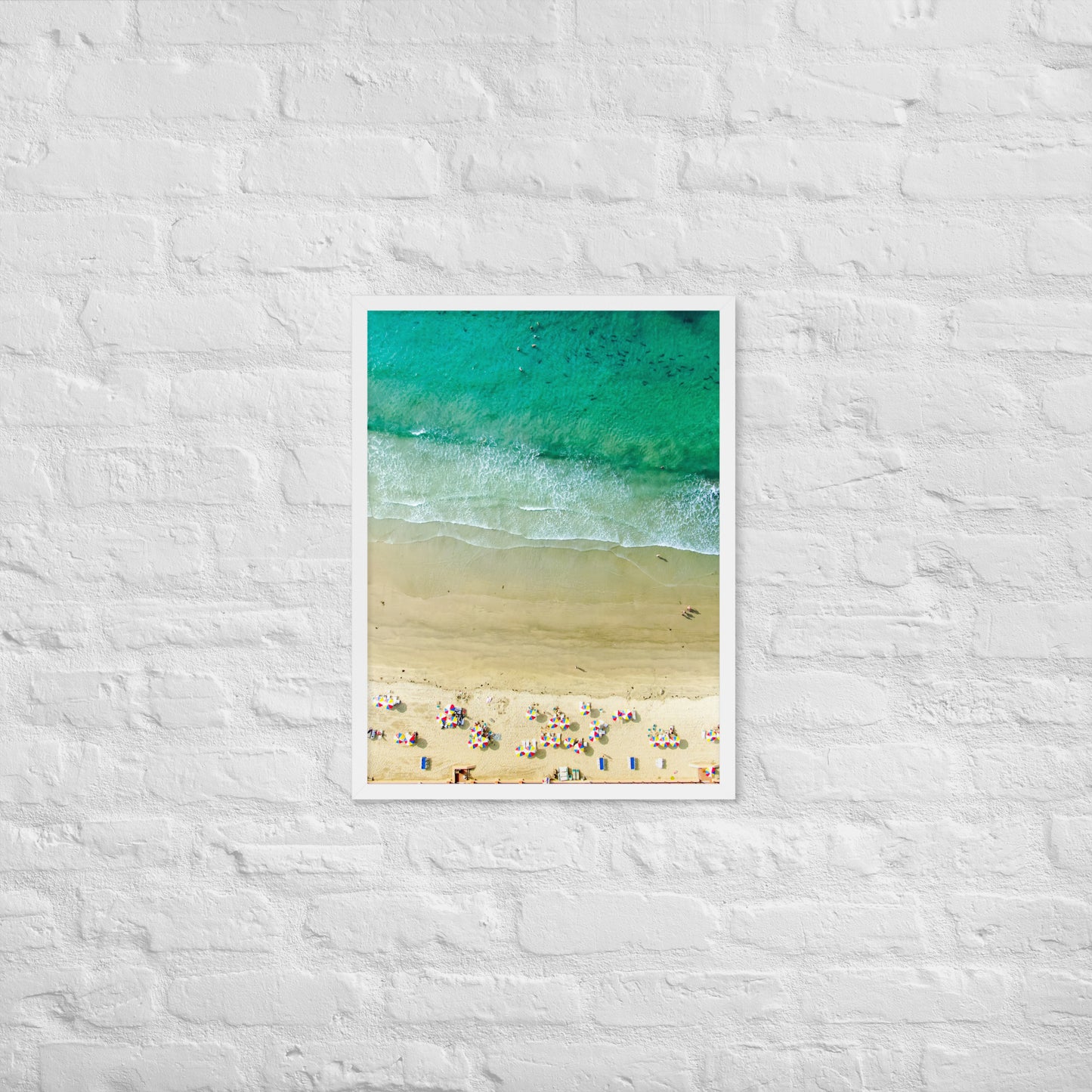 Beach Club & Leopard Sharks Framed poster