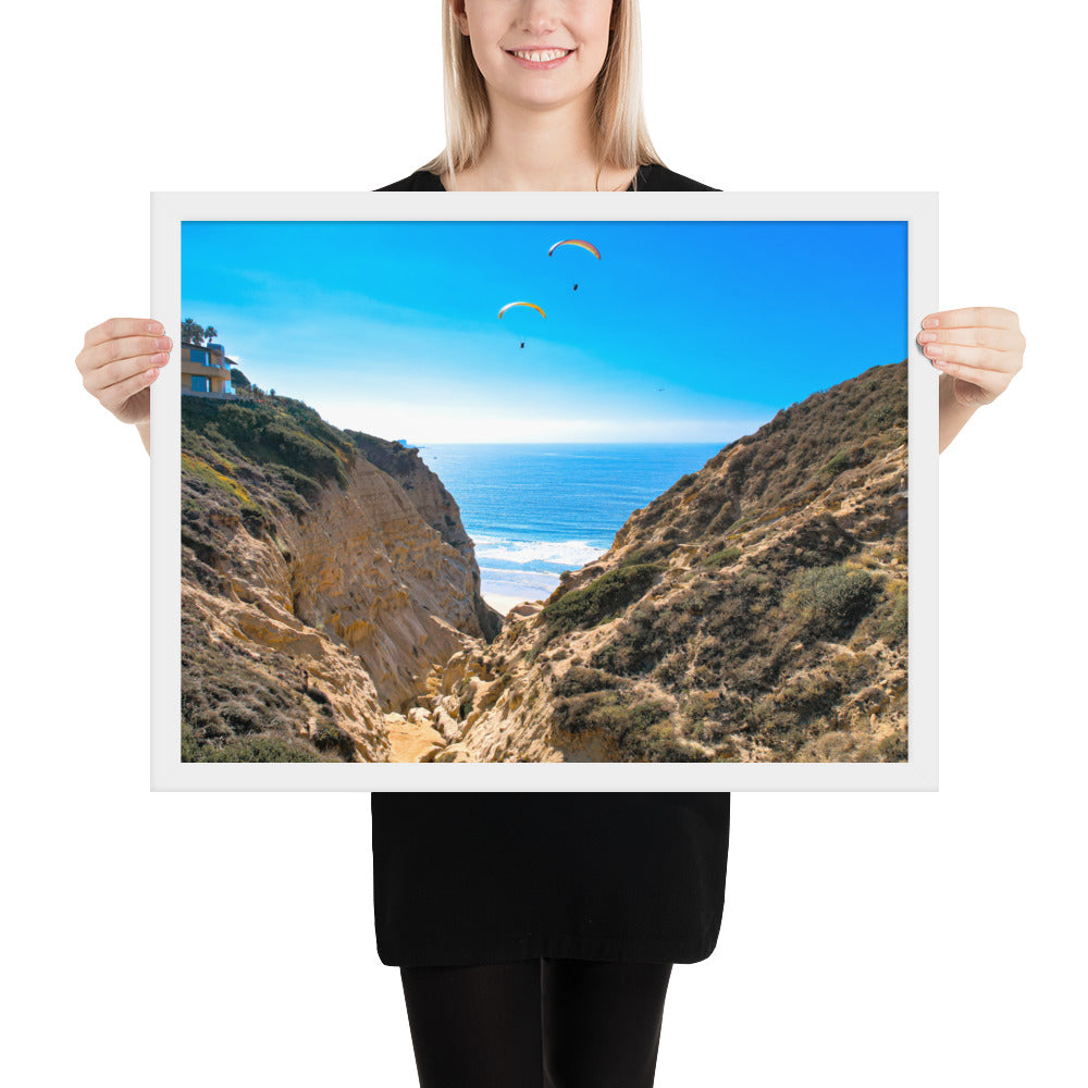 Ho Chi Minh Trail & Paragliders Framed poster