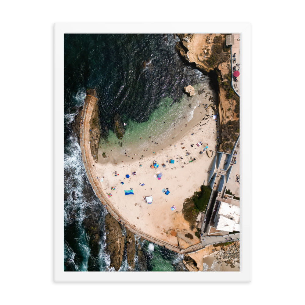 Summer at the pool Framed poster