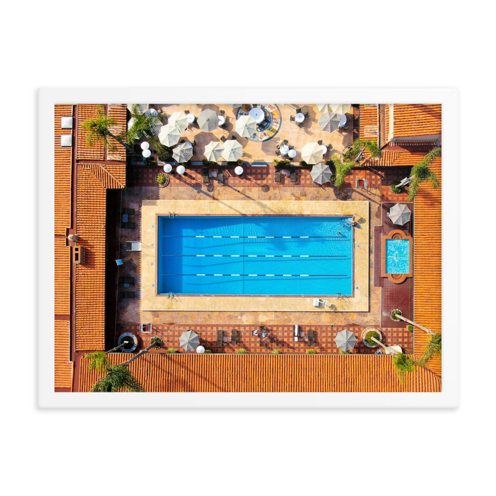 Beach club pool Framed poster
