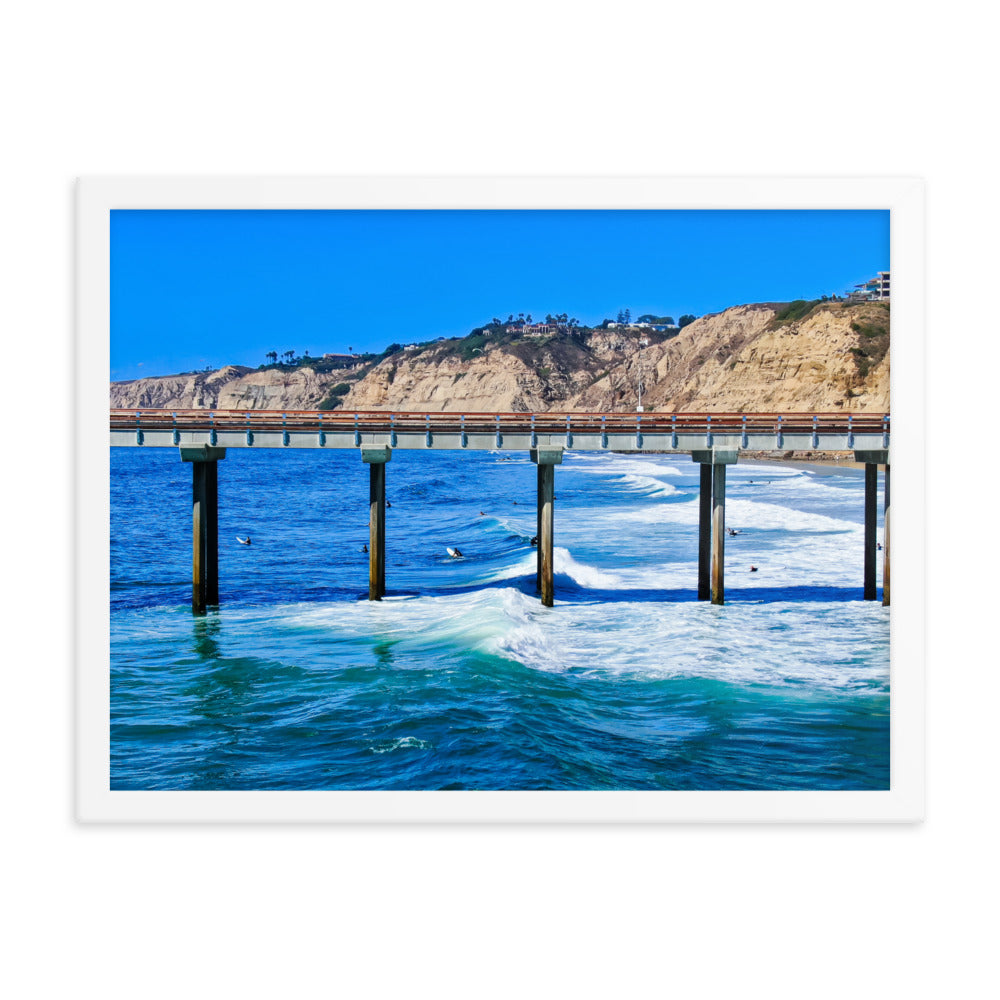 Scripps Pier Framed poster