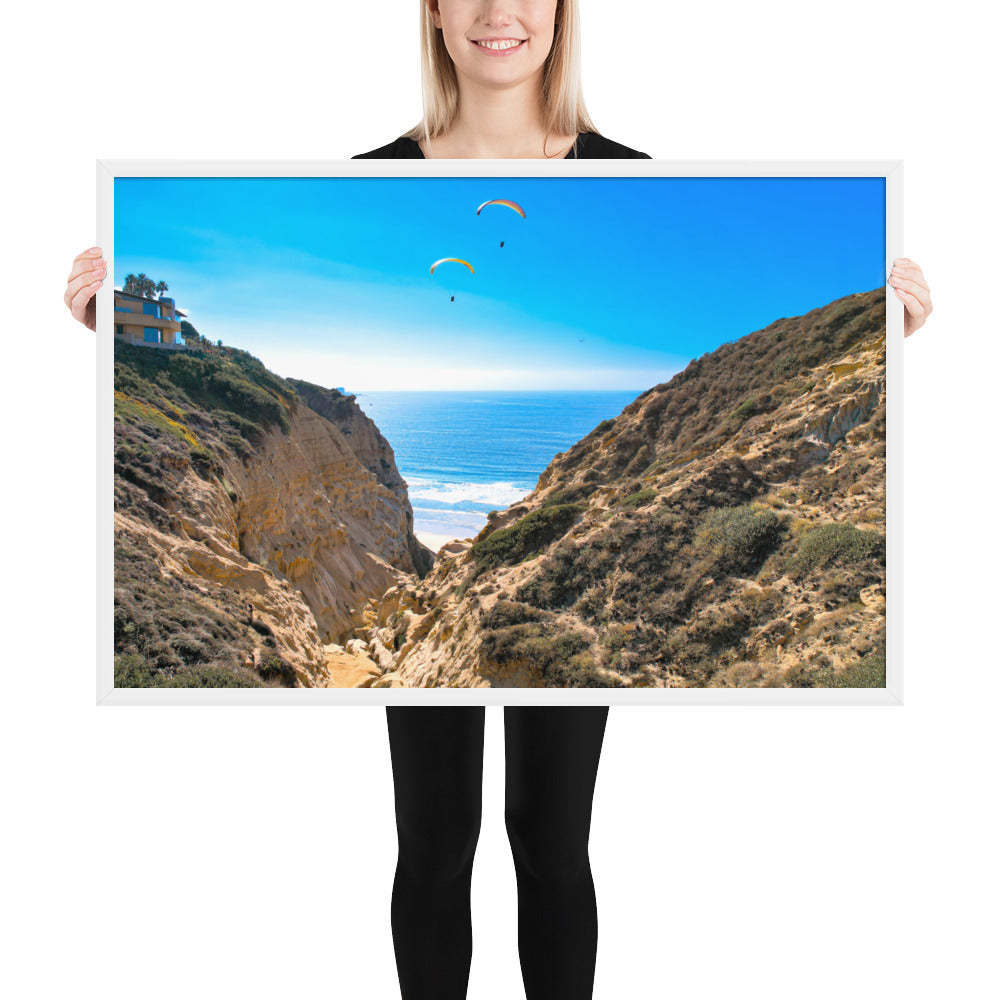 Ho Chi Minh Trail & Paragliders Framed poster