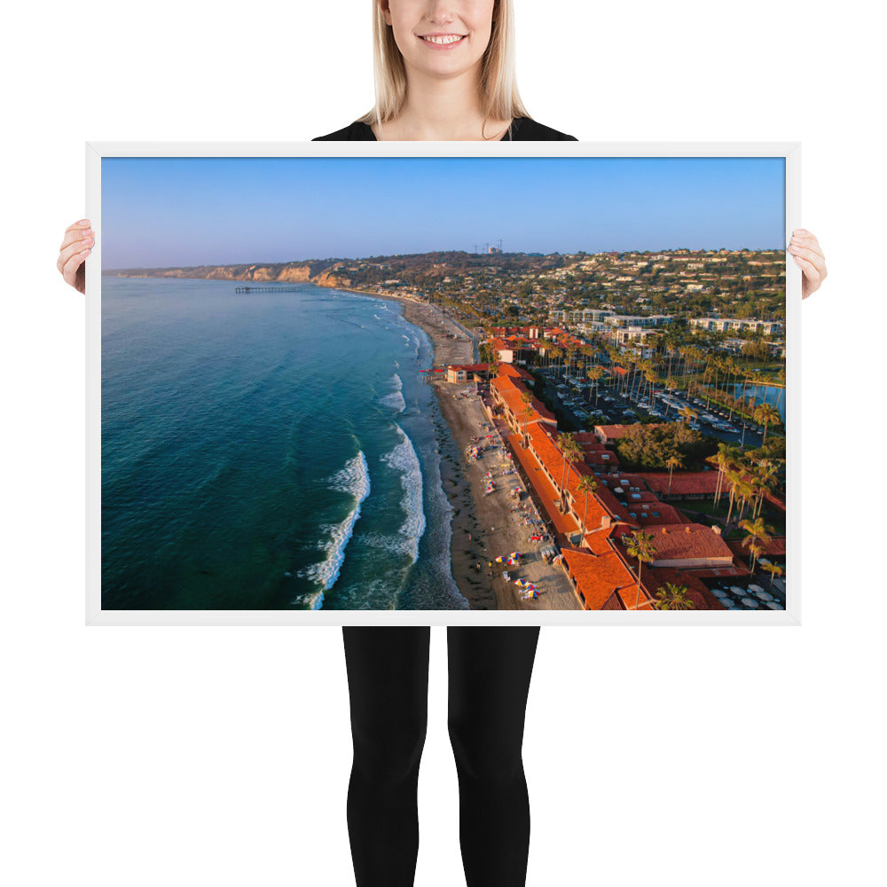 Beach Club Sunset framed poster