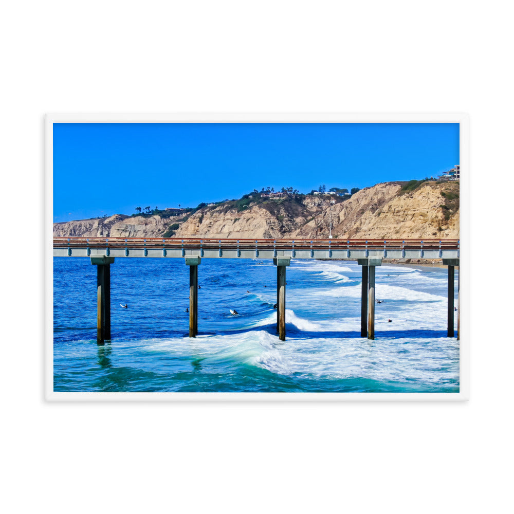 Scripps Pier Framed poster
