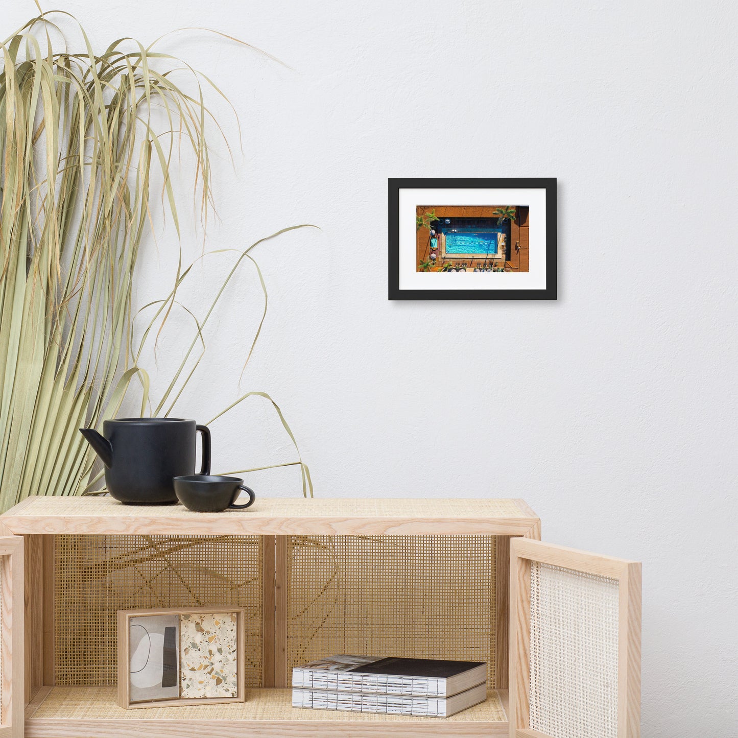 Beach Club Pool Matte Paper Framed Poster With Mat