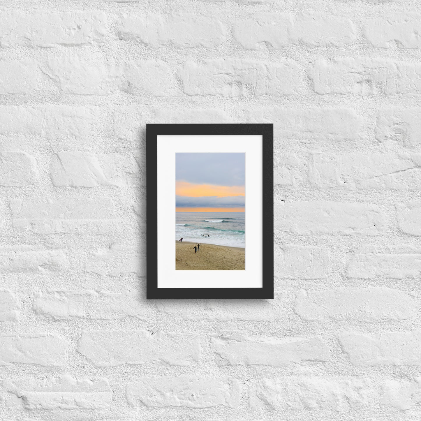 Empty Line Up Matte Paper Framed Poster With Mat