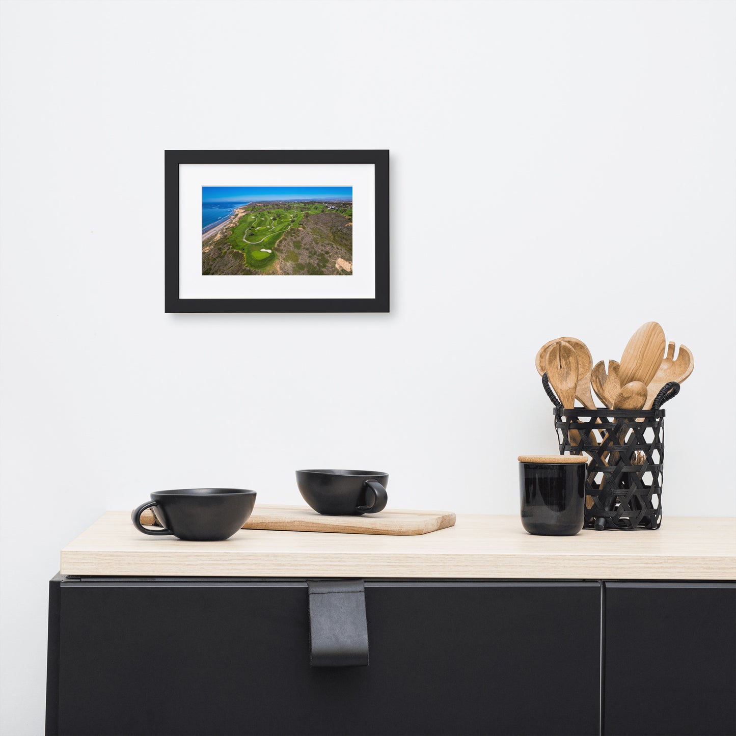 Torrey Pines Golf Course Matte Paper Framed Poster With Mat