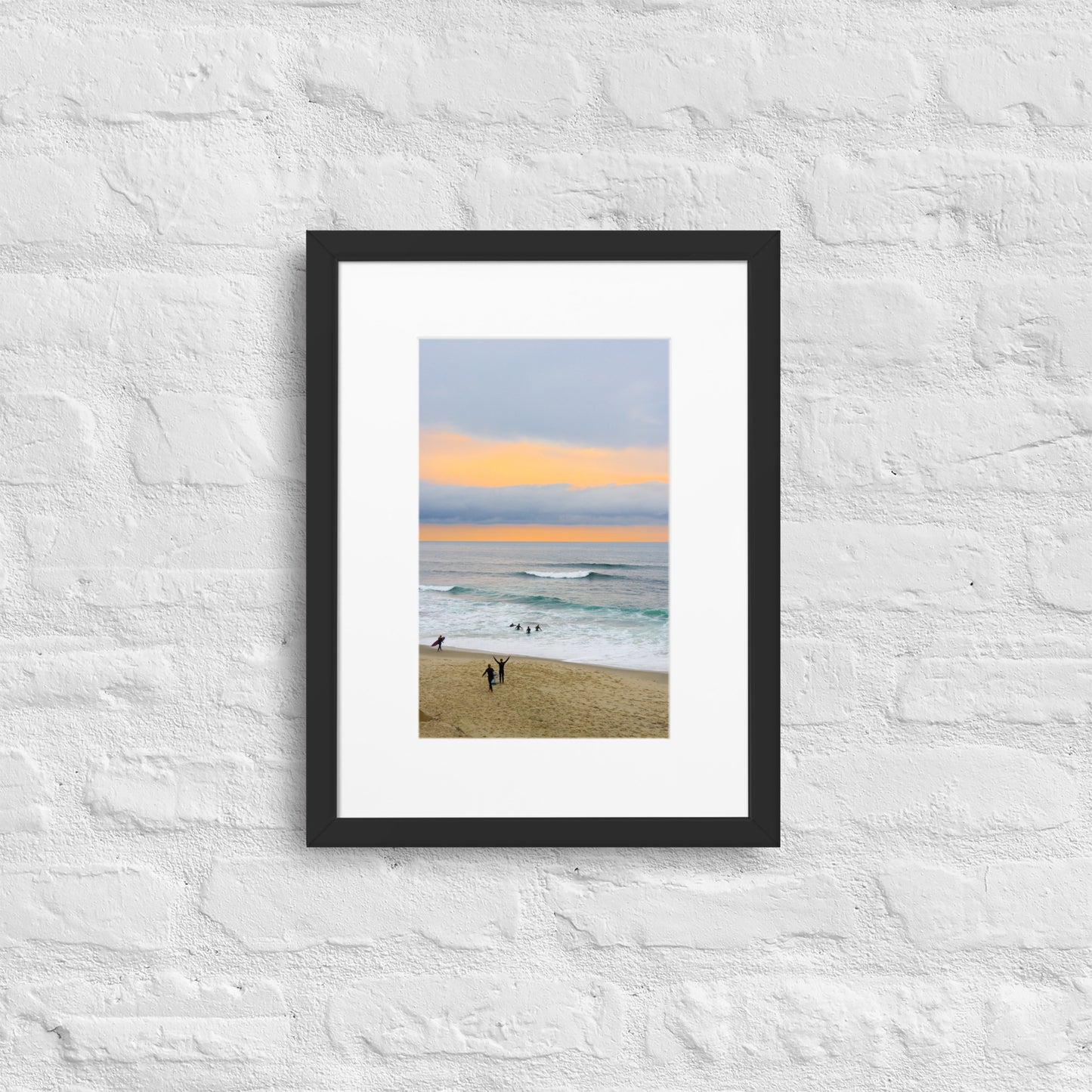 Empty Line Up Matte Paper Framed Poster With Mat