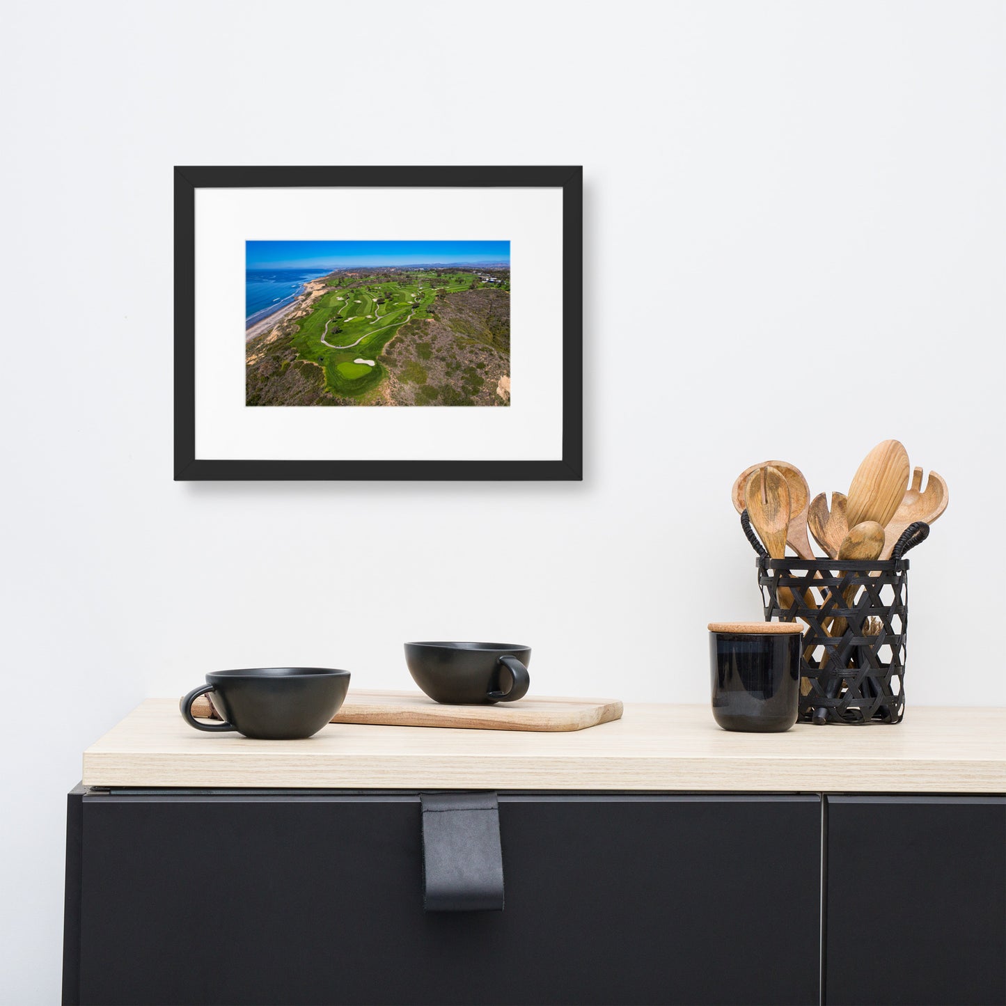 Torrey Pines Golf Course Matte Paper Framed Poster With Mat