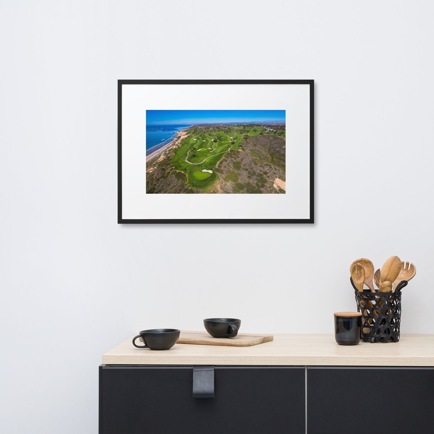 Torrey Pines Golf Course Matte Paper Framed Poster With Mat