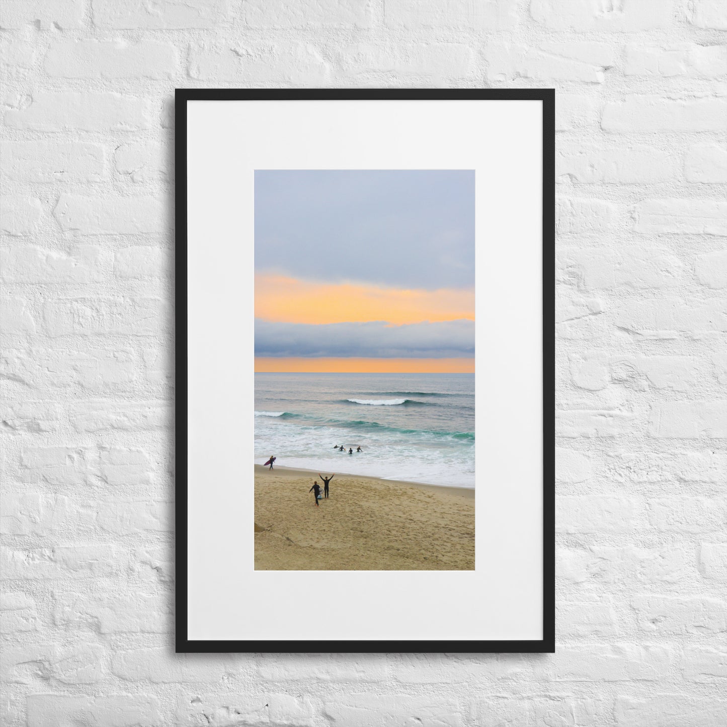 Empty Line Up Matte Paper Framed Poster With Mat