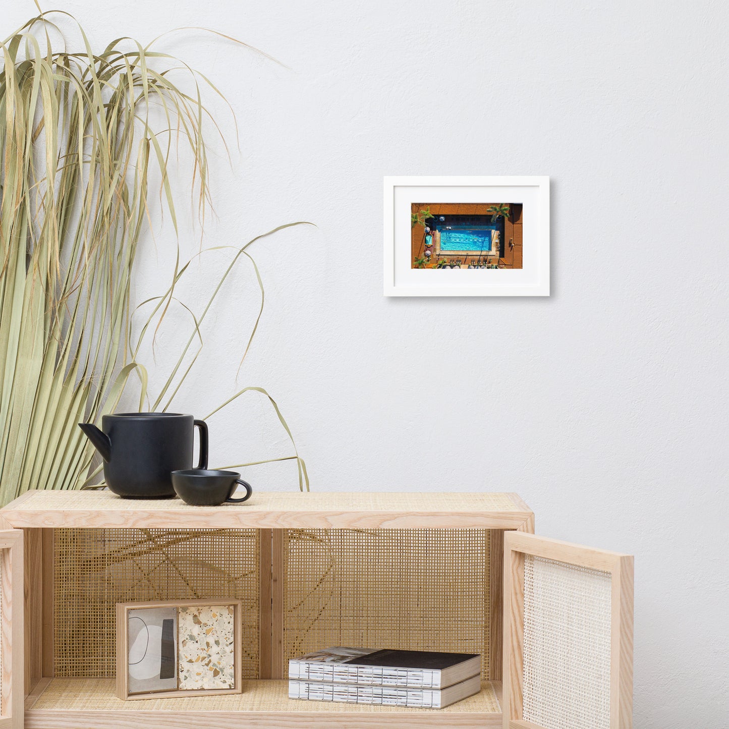 Beach Club Pool Matte Paper Framed Poster With Mat