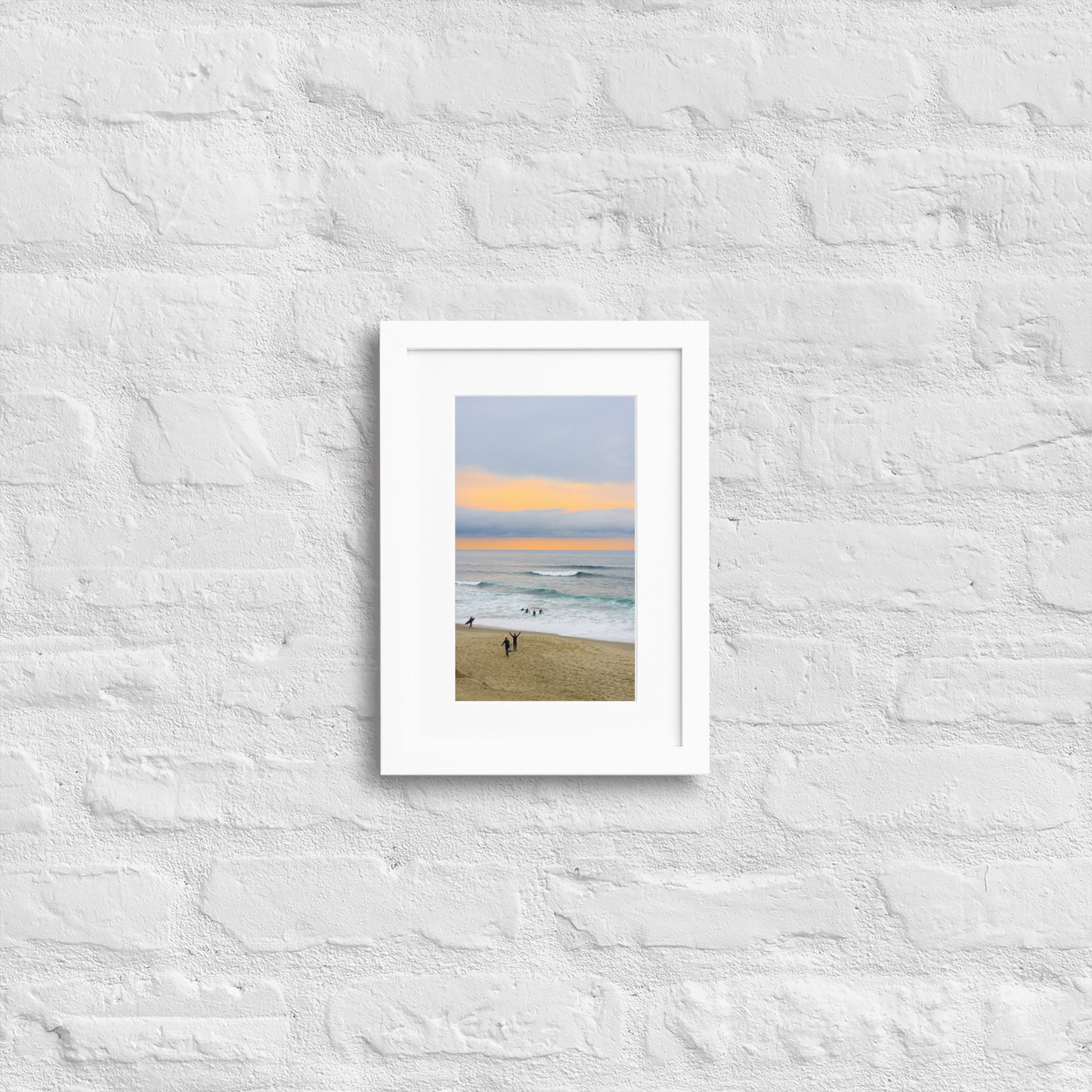 Empty Line Up Matte Paper Framed Poster With Mat