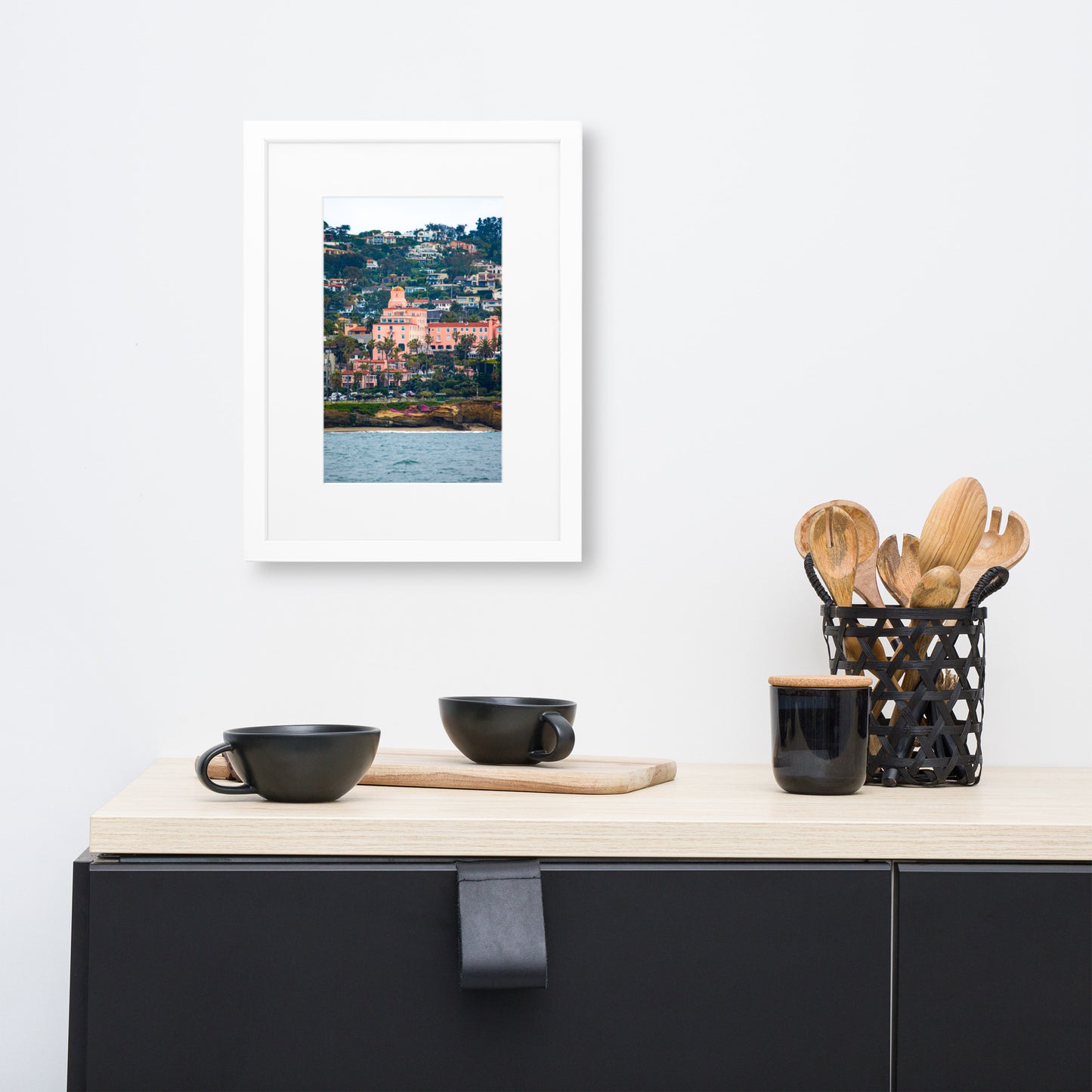 La V From The Sea Matte Paper Framed Poster With Mat