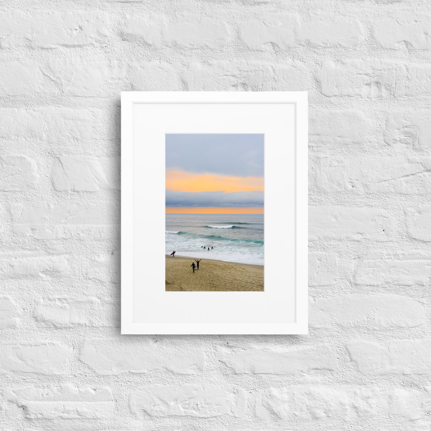 Empty Line Up Matte Paper Framed Poster With Mat