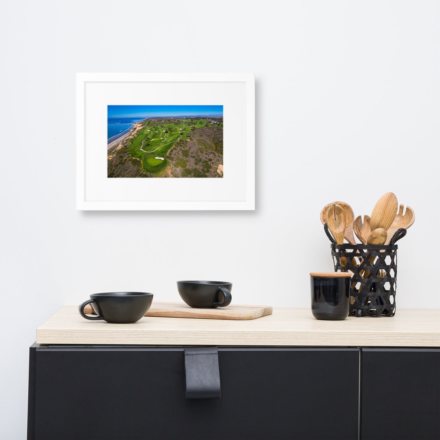 Torrey Pines Golf Course Matte Paper Framed Poster With Mat