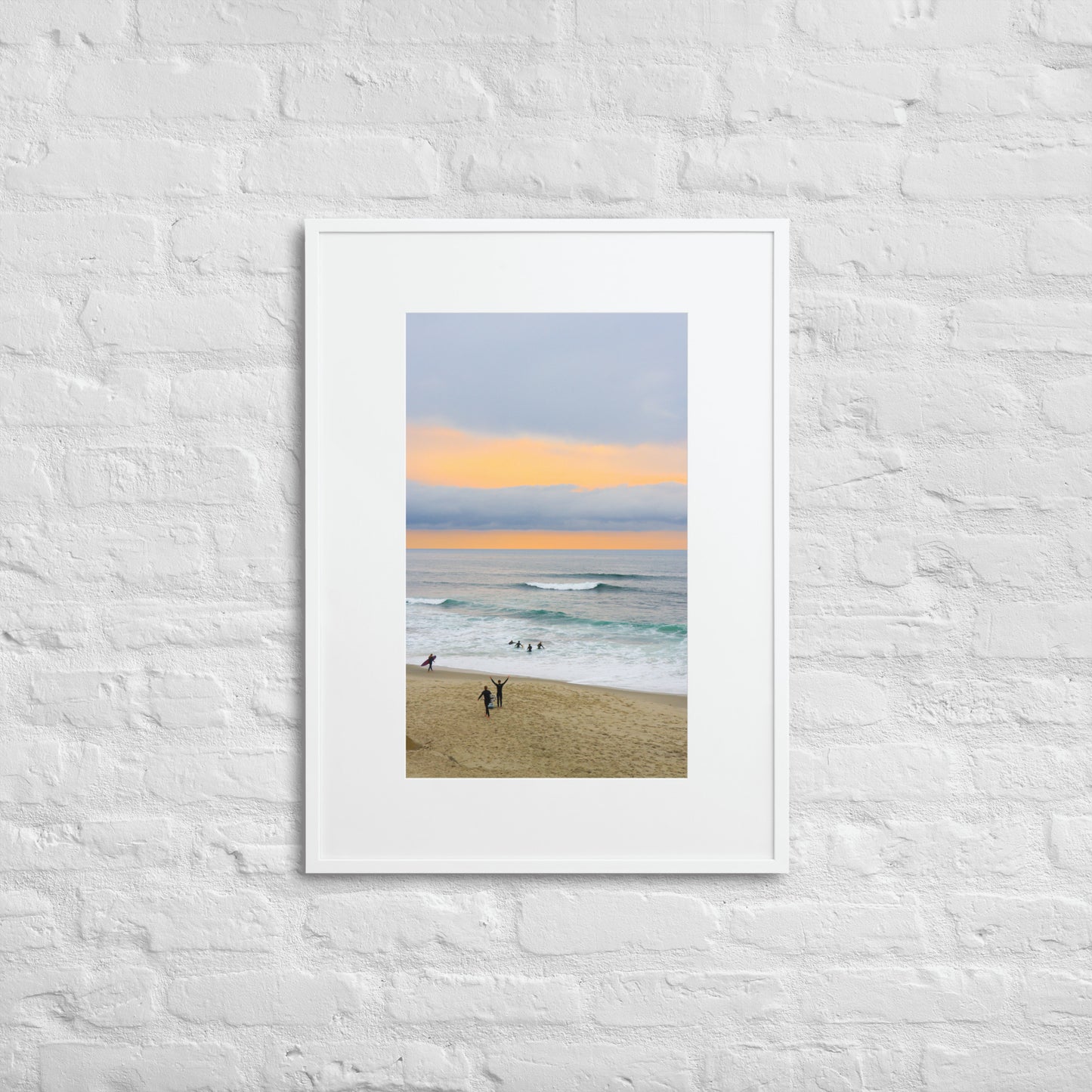 Empty Line Up Matte Paper Framed Poster With Mat