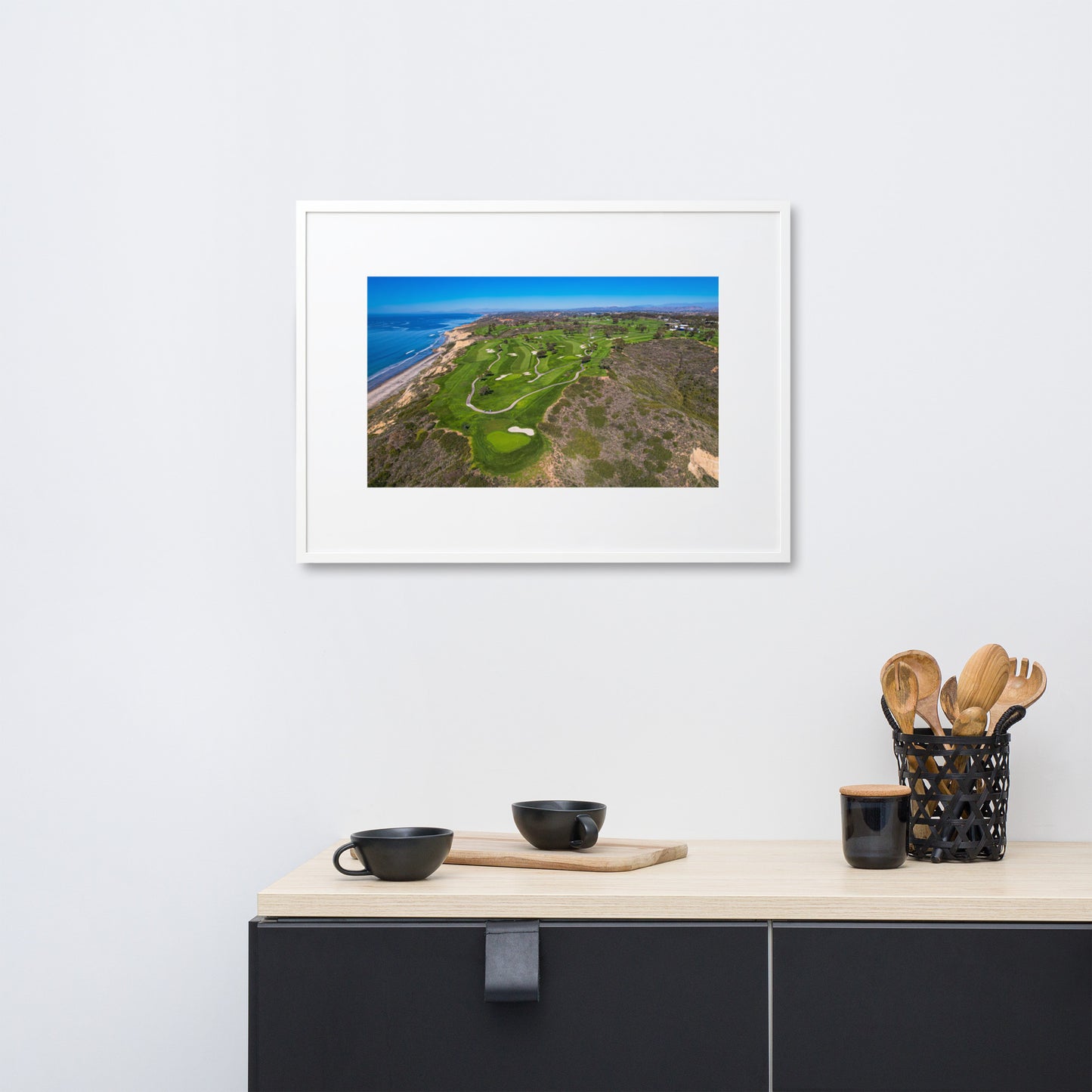 Torrey Pines Golf Course Matte Paper Framed Poster With Mat