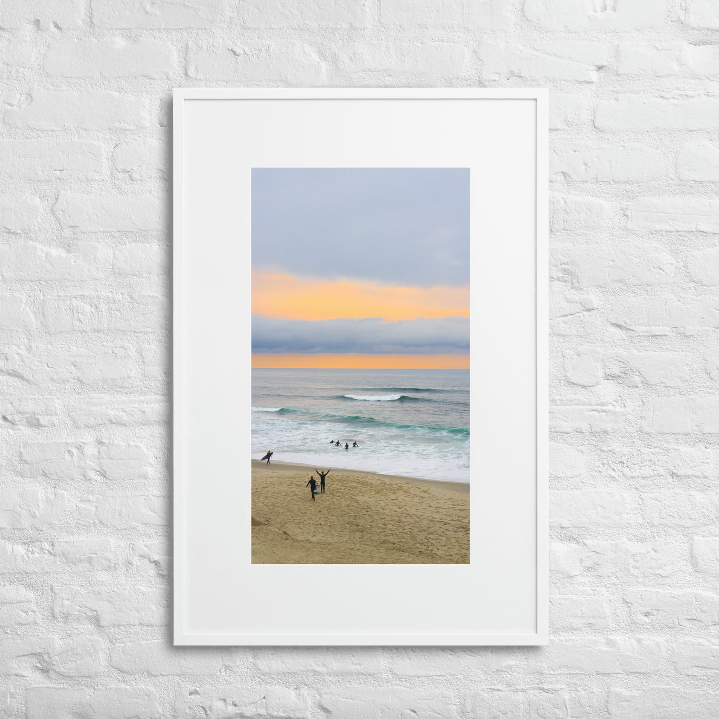 Empty Line Up Matte Paper Framed Poster With Mat