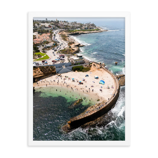 Kids At The Pool Framed poster
