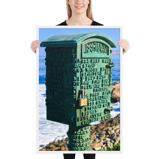 La Jolla Green Box Framed poster