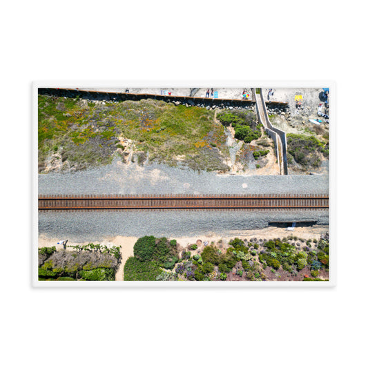 Train Tacks Del Mar Framed poster