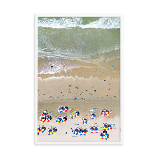 Beach Club Umbrella Framed poster