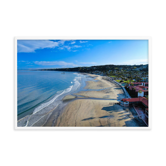 Not A Sole on the beach Framed poster