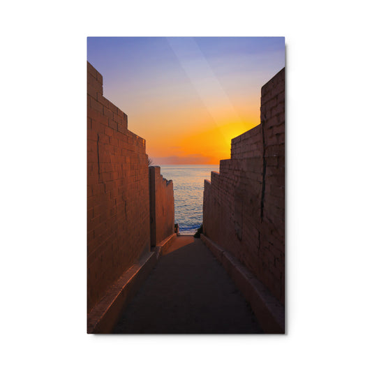 Pink Wall Sunset Metal prints