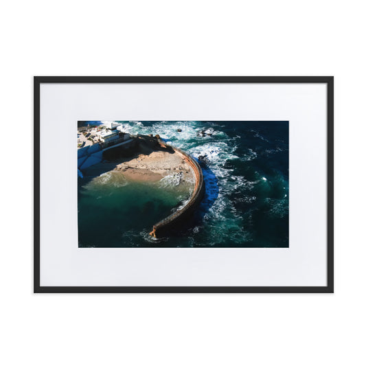 Childrens Pool Stormy Matte Paper Framed Poster With Mat