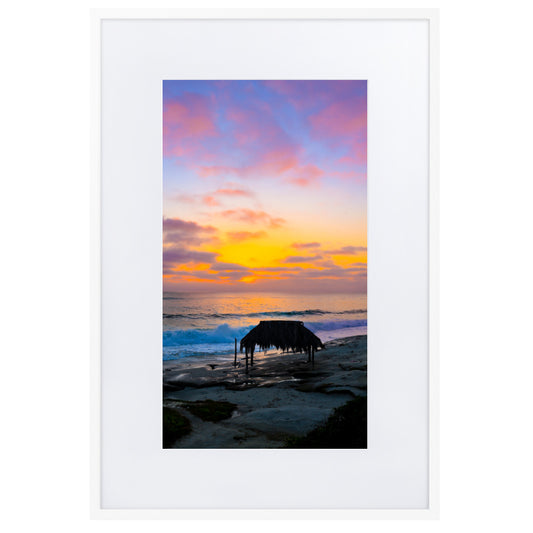 Windansea at sunset Matte Paper Framed Poster With Mat
