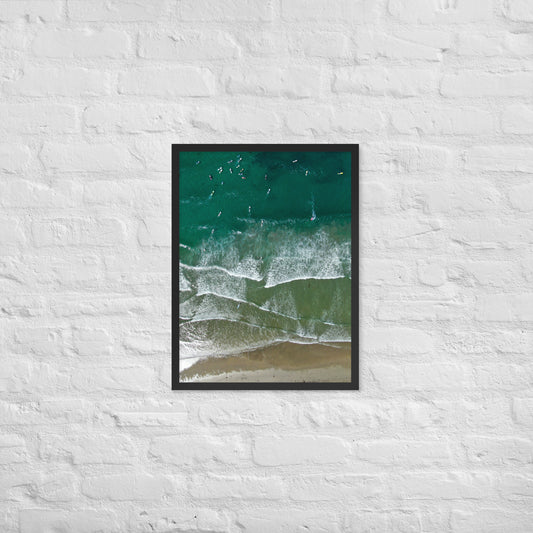 Surf Line Up Framed poster