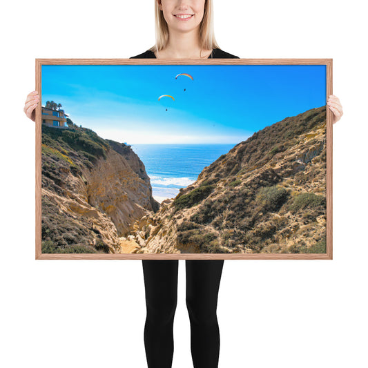 Ho Chi Minh Trail & Paragliders Framed poster