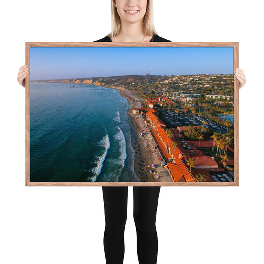 Beach Club Sunset framed poster
