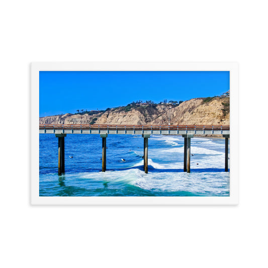 Scripps Pier Framed poster