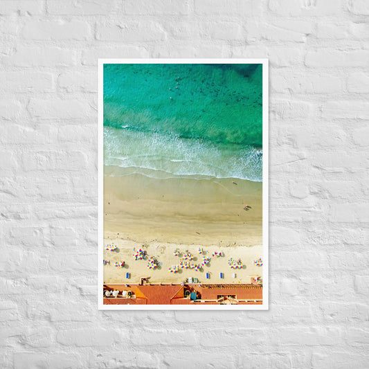 Beach Club & Leopard Sharks Framed poster