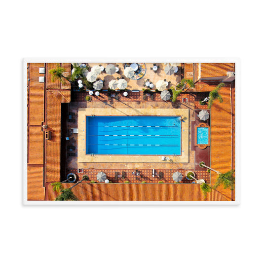 Beach club pool Framed poster