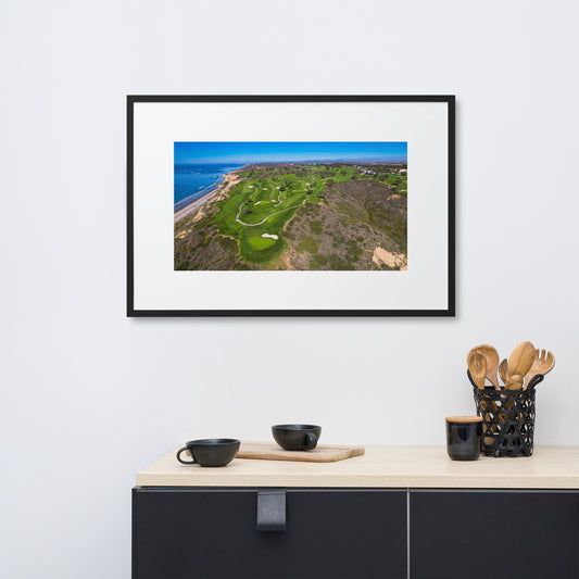 Torrey Pines Golf Course Matte Paper Framed Poster With Mat